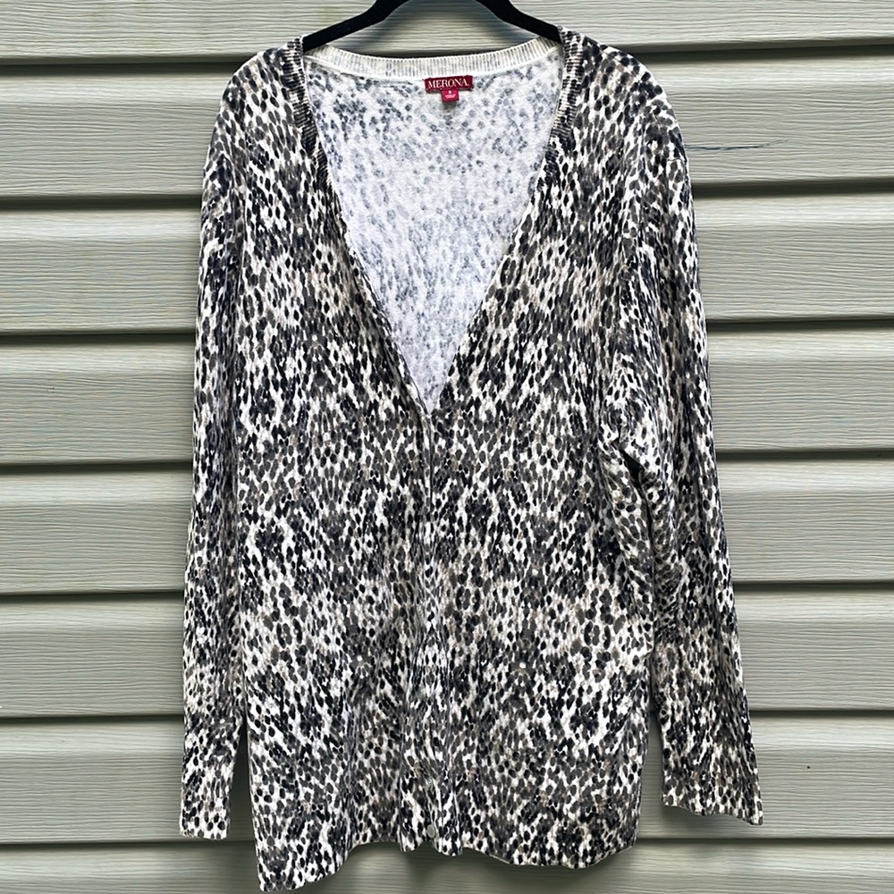 Merona Dot Print Knit Cardigan